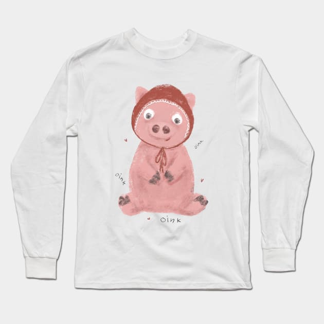 Oink 2 Long Sleeve T-Shirt by Lmay